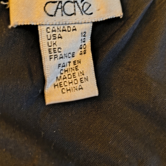 Vintage Cache Black And Gold Cocktail Dress Size 12 - Picture 8 of 9